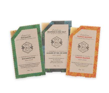 40_SalesFlyer_July_CRATE 61 ORGANICS INC Bar Soap Botanique Toothpaste